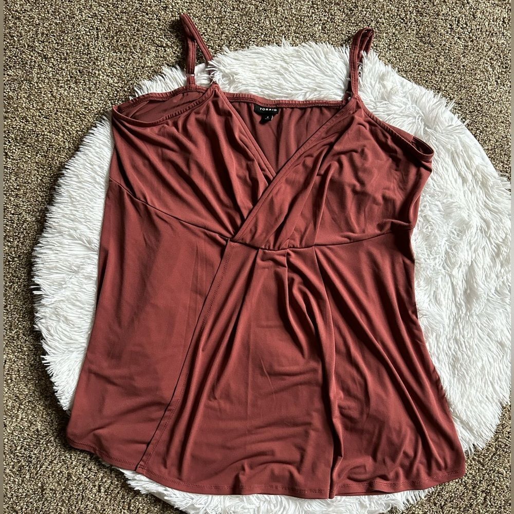 Torrid Tank Top Spaghetti Adjustable Straps Flowy Mauve Womens‎ Size 4X
